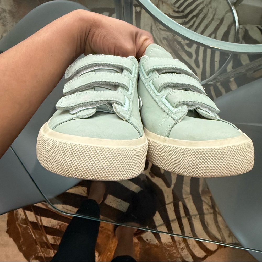 Veja Casual Velcro Sneakers in Sage Green - Picture 7 of 9